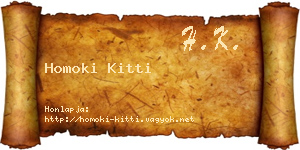 Homoki Kitti névjegykártya