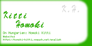 kitti homoki business card